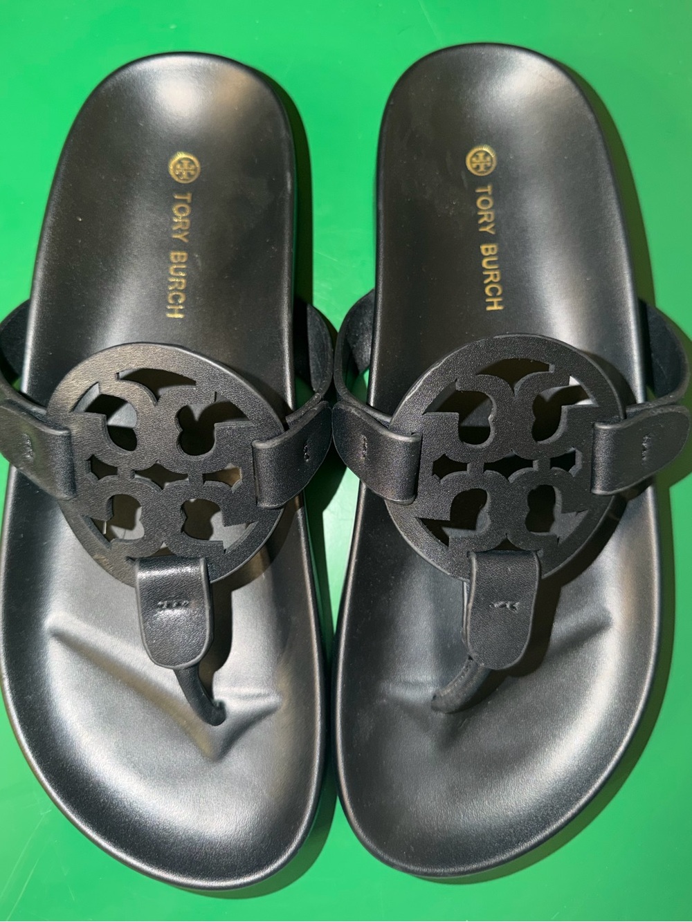 Tory Burch Miller Cloud Sandals Perfect Black EU 39 NWOB